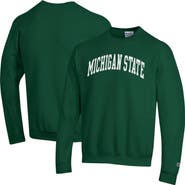 Champion Men's Champion Green Michigan State Spartans Basic Arch Fleece Pullover Sweatshirt