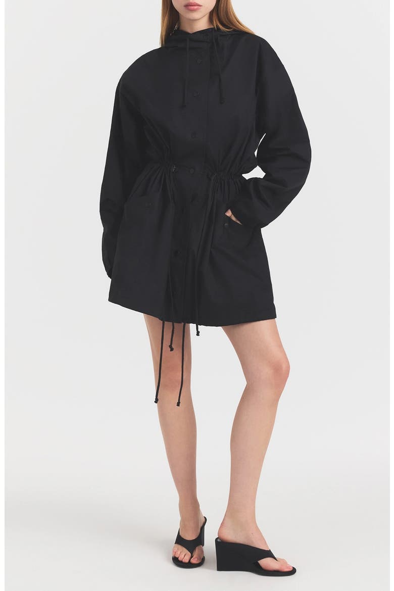 Swiss Cotton Oversize Anorak, Main, color, ONYX