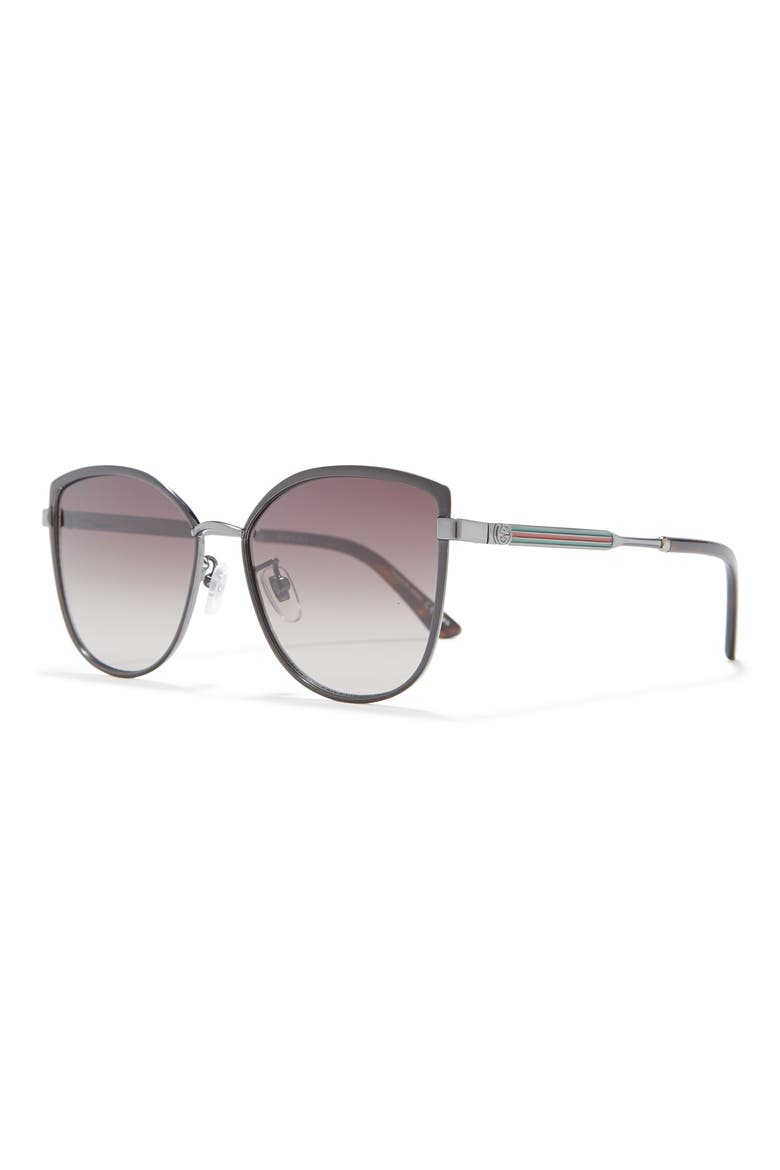 57mm Modified Square Sunglasses, Alternate, color, BROWN