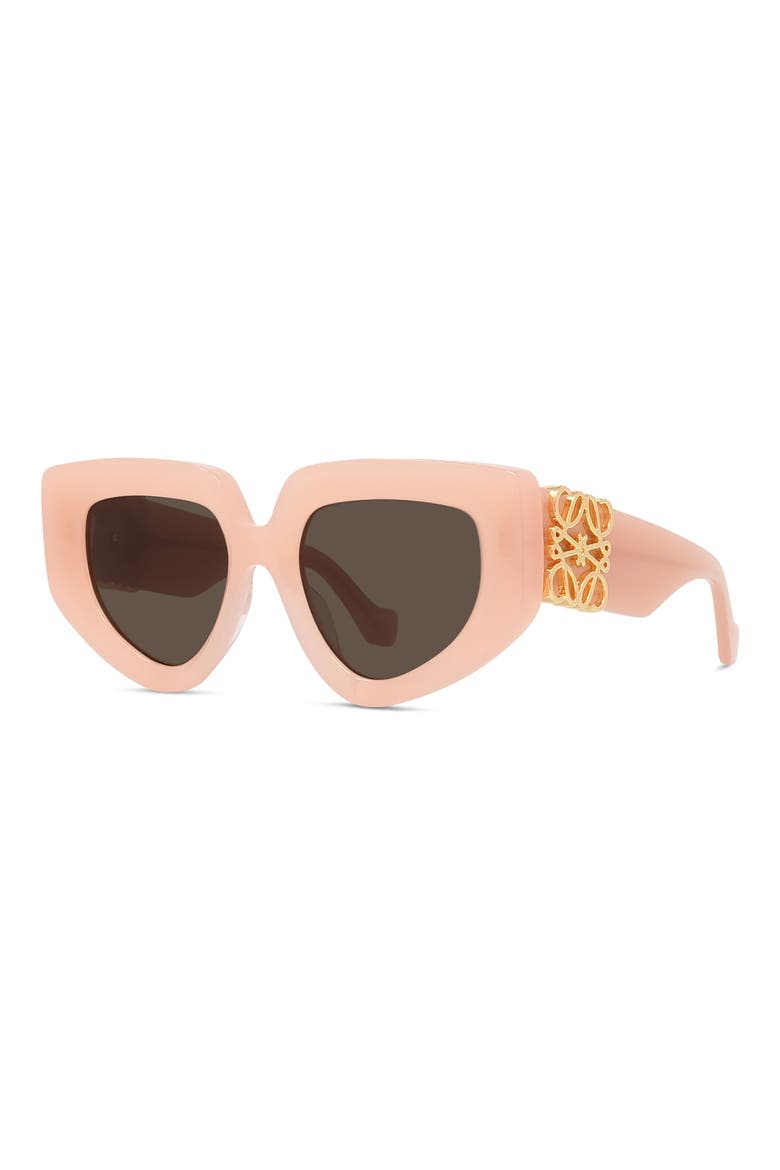 Anagram 51mm Geometric Sunglasses, Alternate, color, SHINY PINK / BROWN