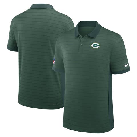 Men's Nike Green Green Bay Packers Sideline Victory Stripe Performance Polo