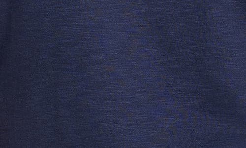 Shop Nzt By Nic+zoe Ruched Elbow Sleeve Split V-neck T-shirt In Dark Indigo