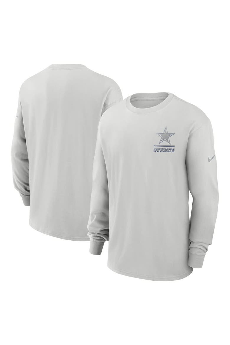 Men's Nike Gray Dallas Cowboys Essential Heavy Max90 Long Sleeve T-Shirt, Alternate, color, Gray