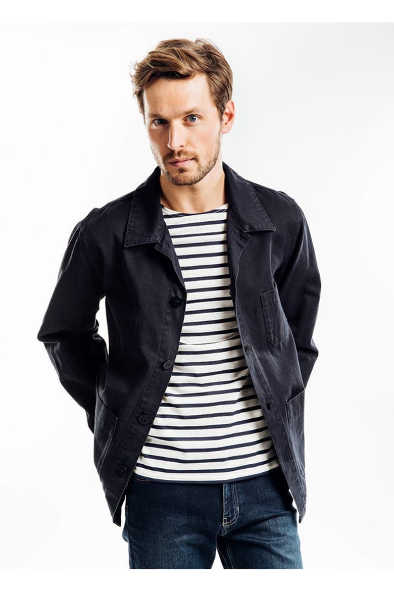 SIROCCO II - French Chore Canvas Jacket, Main, color, Navy