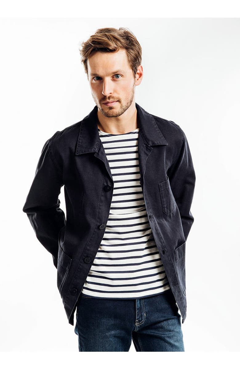 Saint James SIROCCO II - French Chore Canvas Jacket, Main, color, Navy