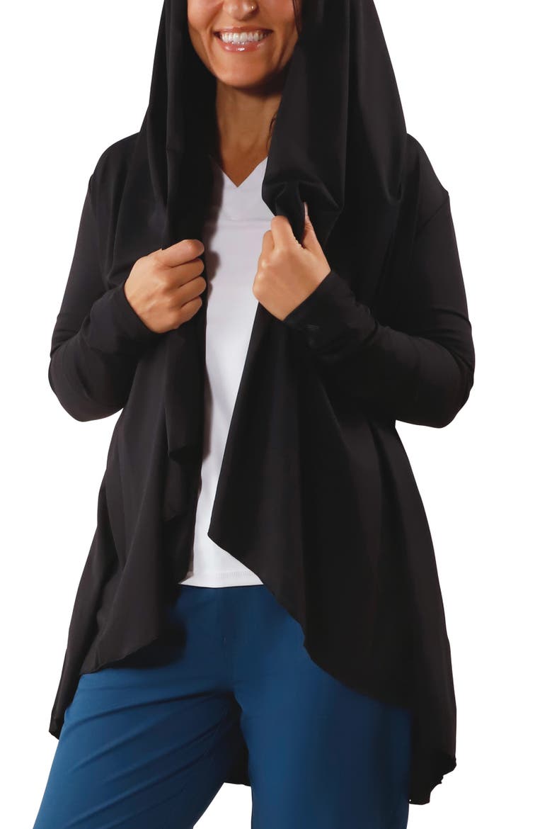 Hooded Resort Wrap, Alternate, color, Black
