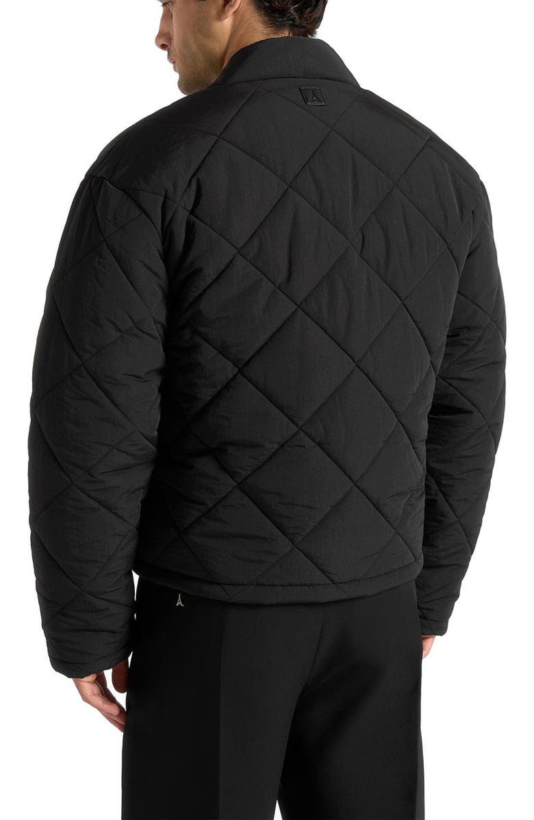 Manière De Voir Emil Quilted Wrap Puffer Jacket, Alternate, color, Black