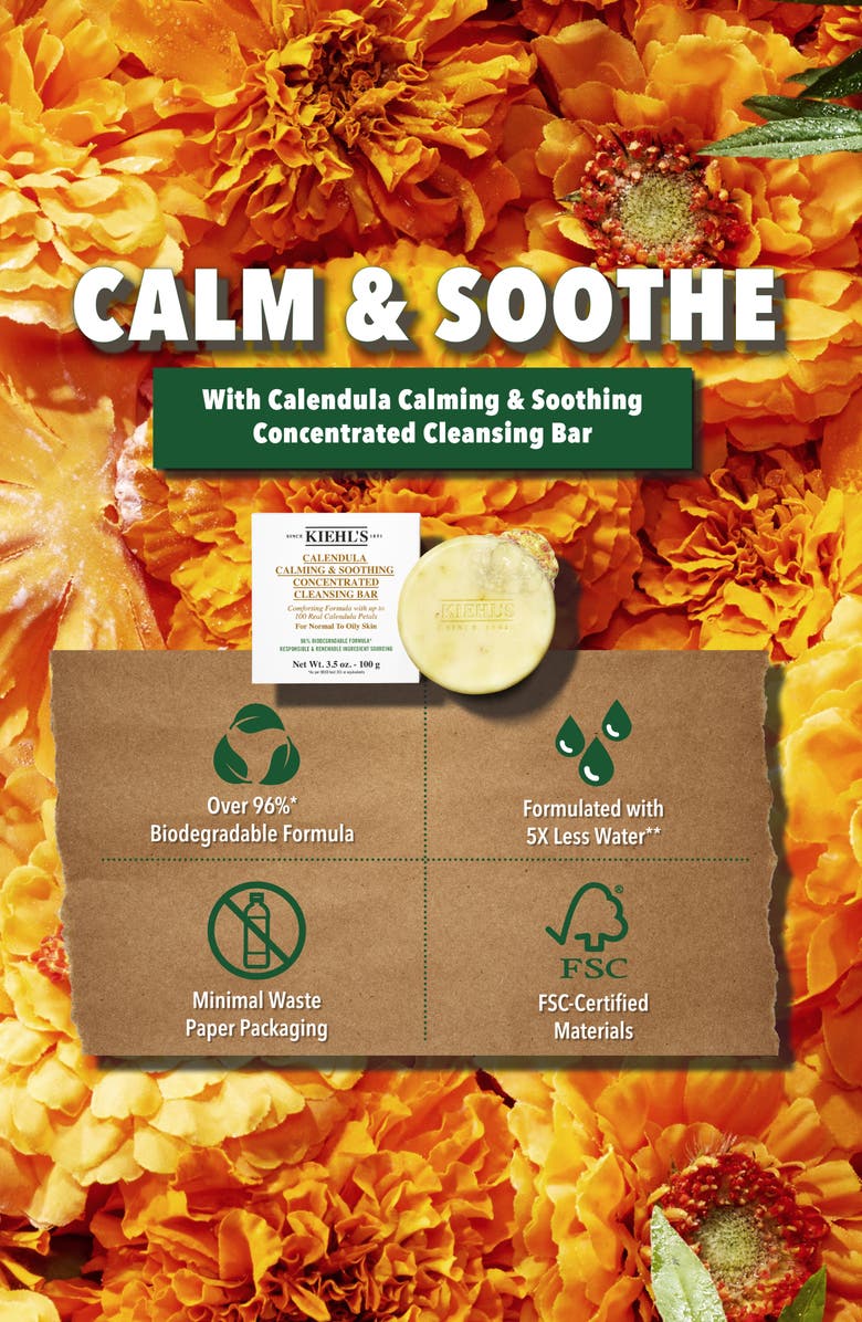 Kiehl's Since 1851 Calendula Calming & Soothing Facial Cleansing Bar, Alternate, color,