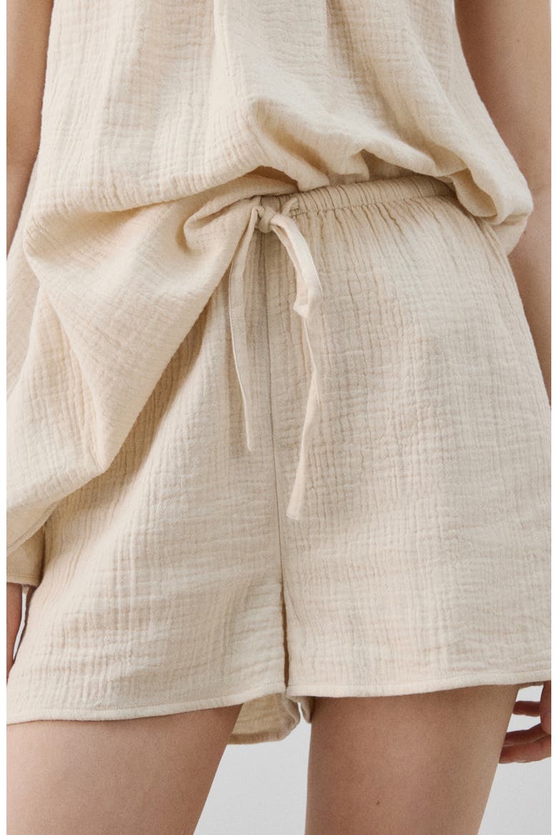 Cotton Short Pajamas, Alternate, color, ECRU