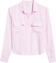 beachlunchlounge Fallon High-Low Button-Up Shirt