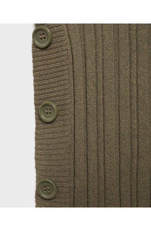 MANGO MANGO ASYMMETRIC ONE-SHOULDER RIB SWEATER 