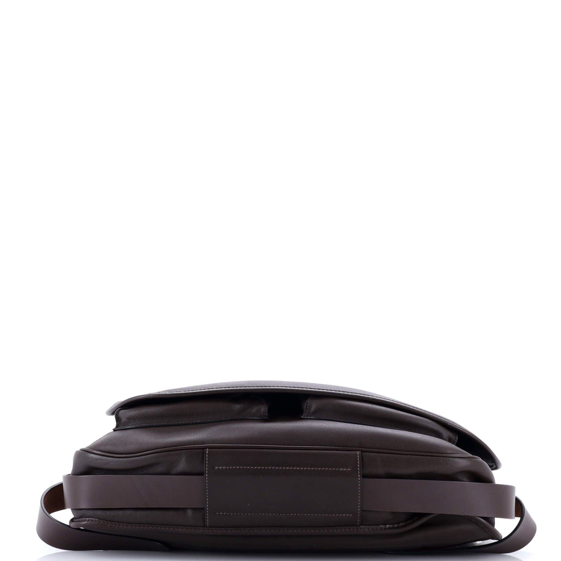 Pre-Owned Hermes Barda Messenger Bag Veau Sikkim 45, Alternate, color, Ebene