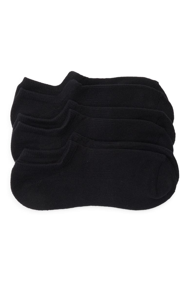 3-Pack Everyday Double-Y Quarter Socks, Main, color, BLACK