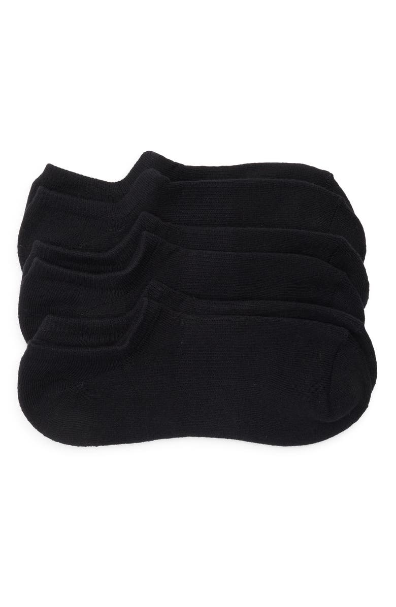 Nordstrom 3-Pack Everyday Double-Y Quarter Socks, Main, color, Black