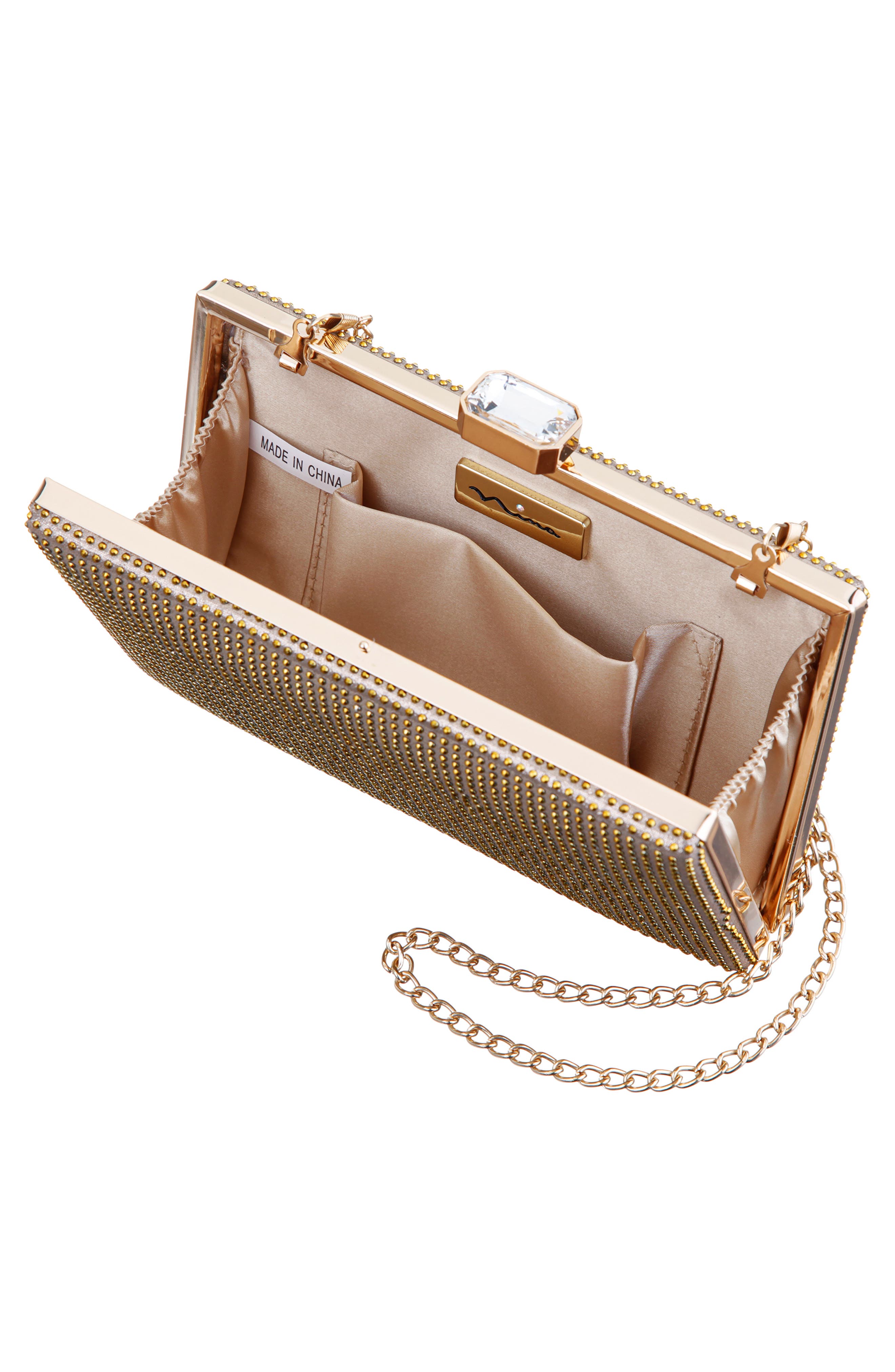 Justin Frame Clutch, Alternate, color, GOLD