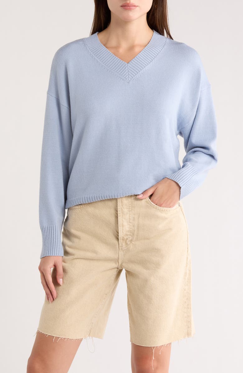 Vigoss V-Neck Sweater, Main, color, Slate