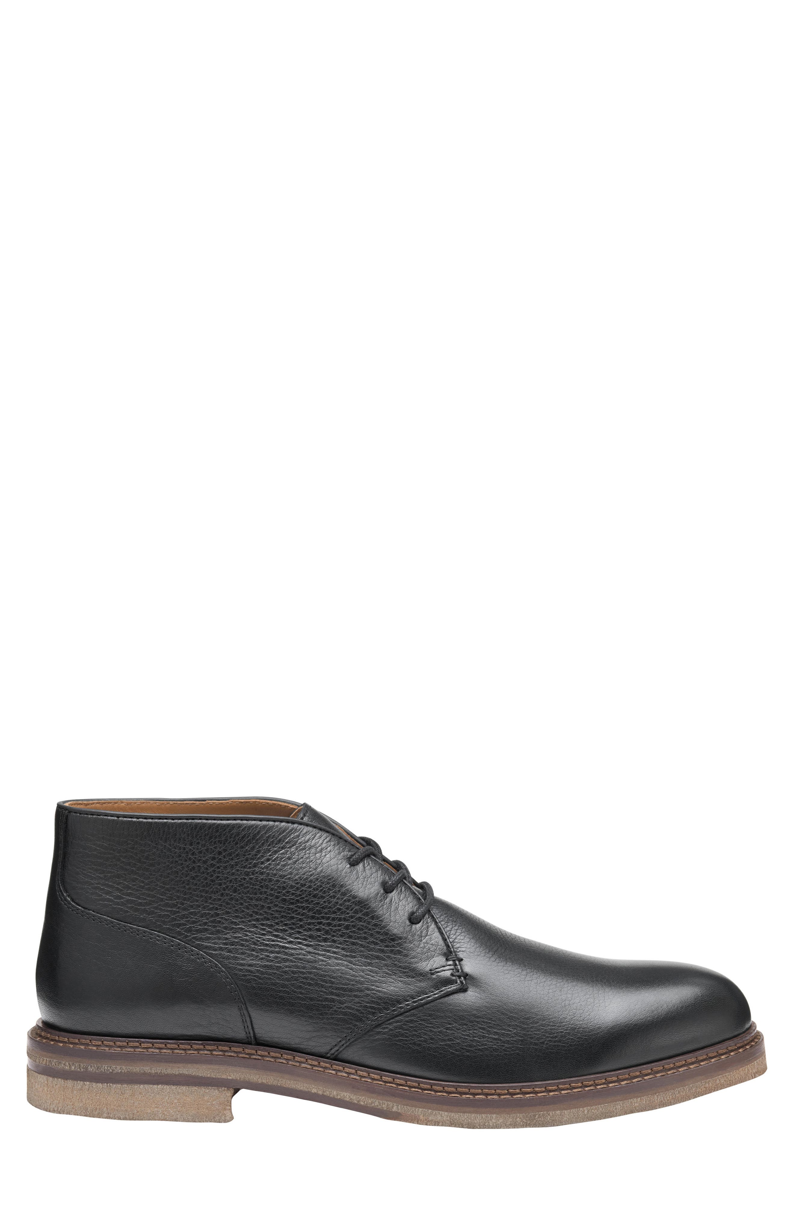Johnston & Murphy Calder Chukka Boot, Alternate, color, Black Tumbled Full Grain