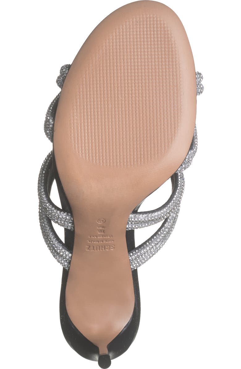 Schutz Jocelyn Rhinestone Slide Sandal, Alternate, color, Black-Cristal