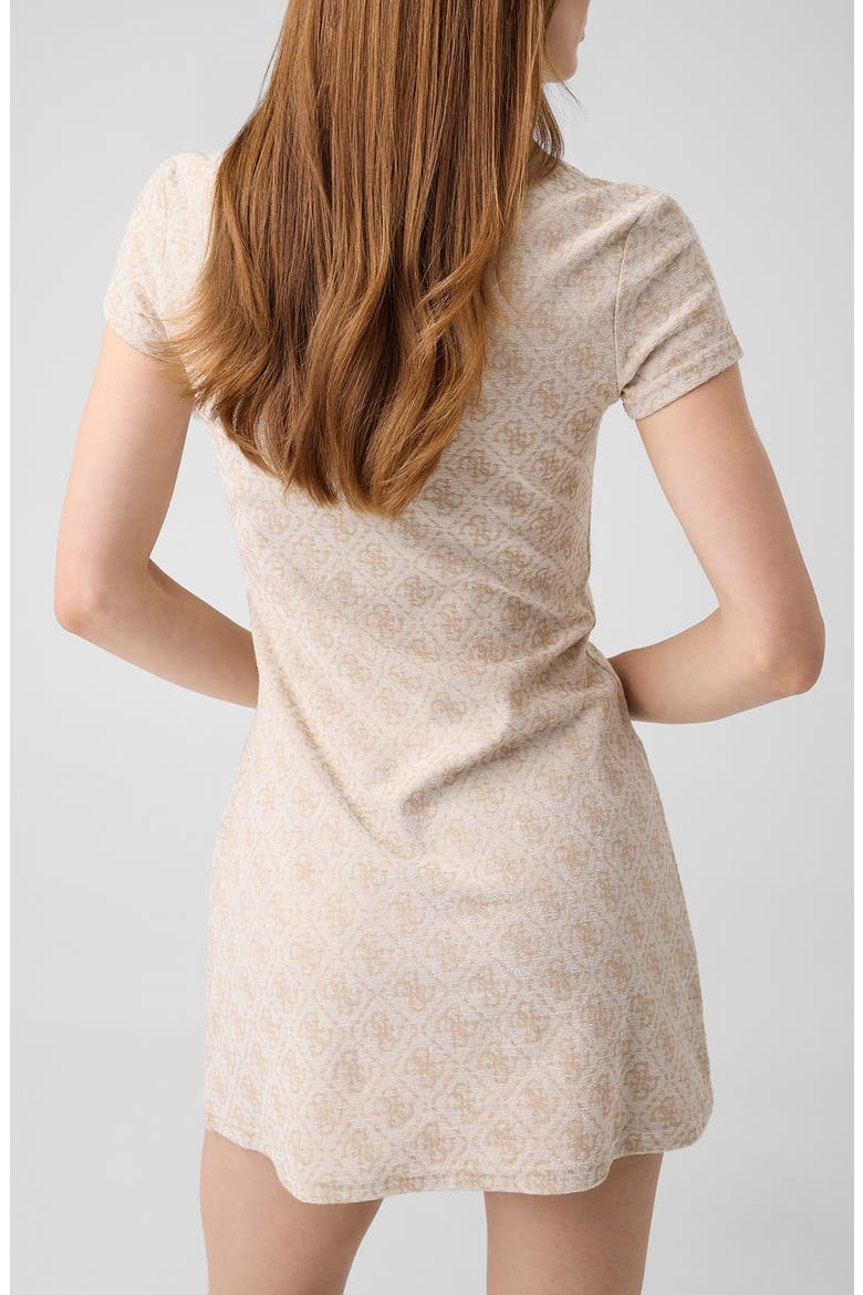 4G Monogram Jacquard Minidress, Alternate, color, BEIGE