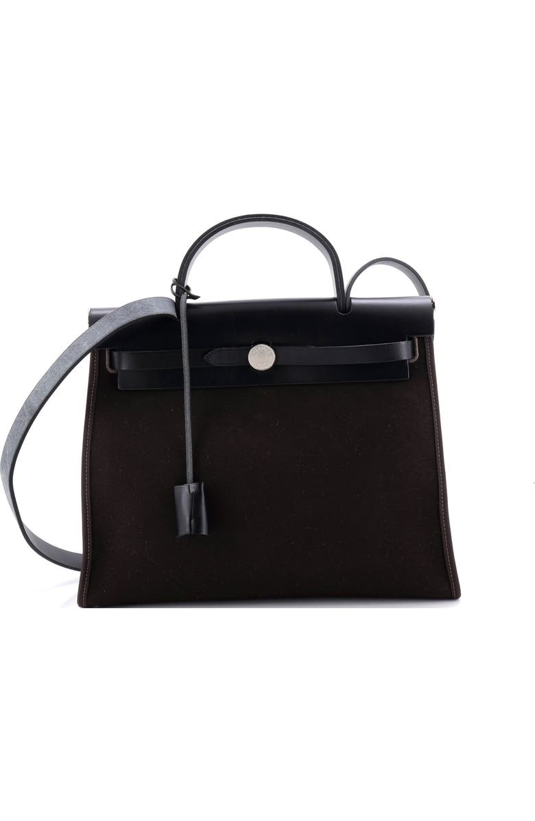 Pre-Owned Hermes Herbag Zip Leather and Toile 31, Main, color,