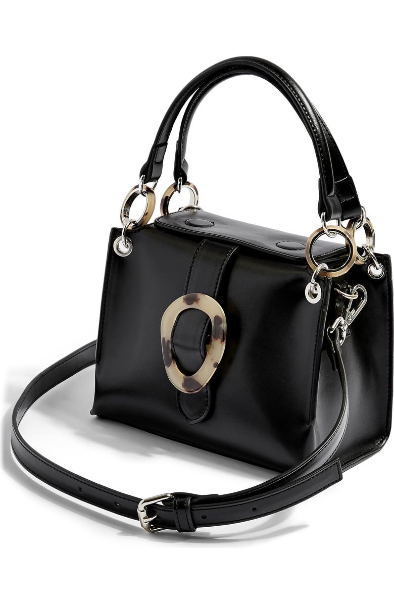 Topshop Storm Buckle Shoulder Handbag, Alternate, color,