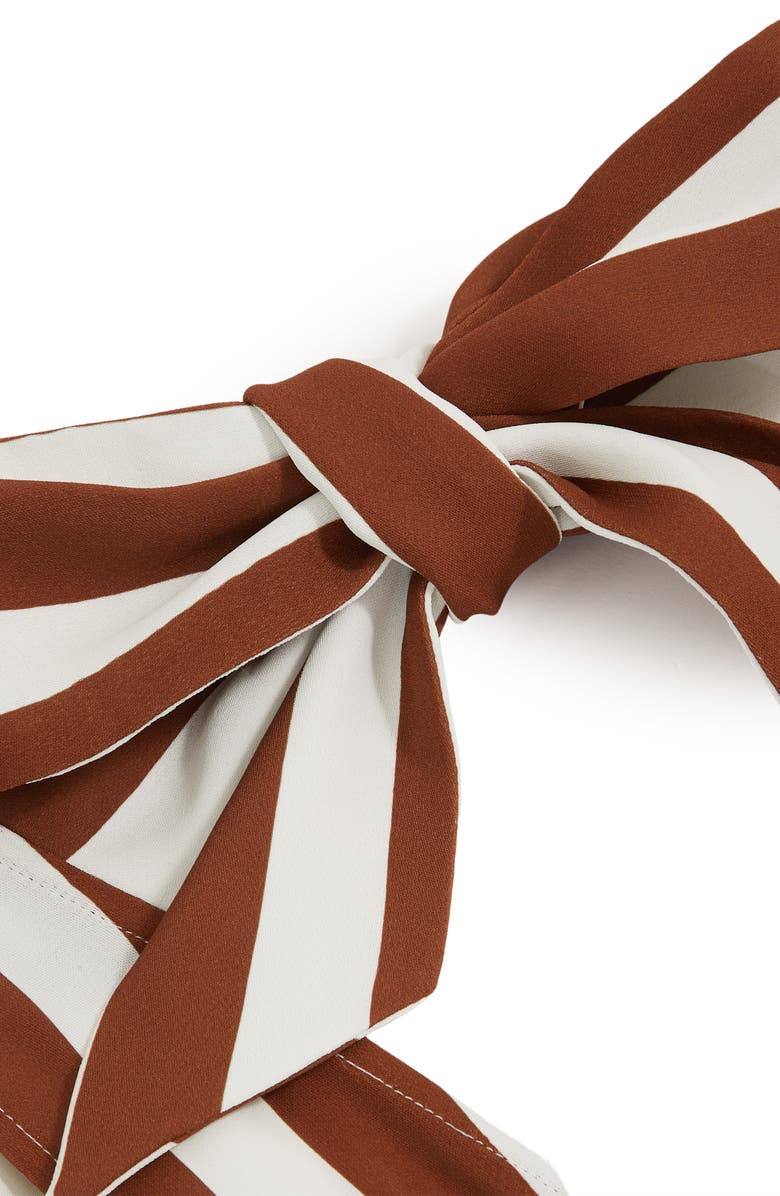 Reiss Esme Halter Dress, Alternate, color, Brown/Navy