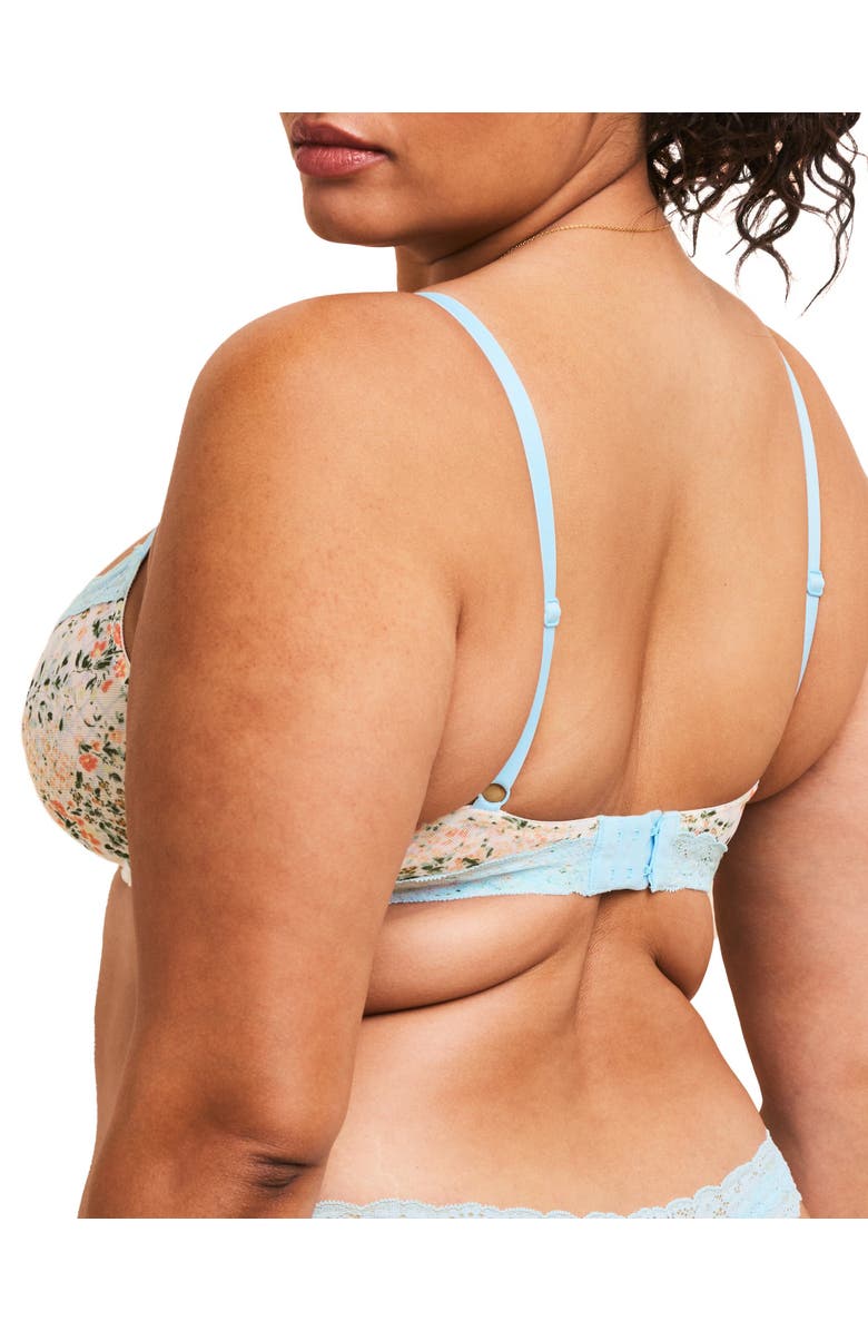 Adore Me Akari Unlined Demi Bra, Alternate, color, Floral White