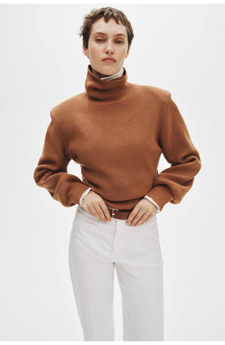 H&M Flared Twill Trousers, Main, color, White