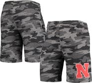 CONCEPTS SPORT Men's Concepts Sport Charcoal/Gray Nebraska Huskers Camo Backup Terry Jam Lounge Shorts