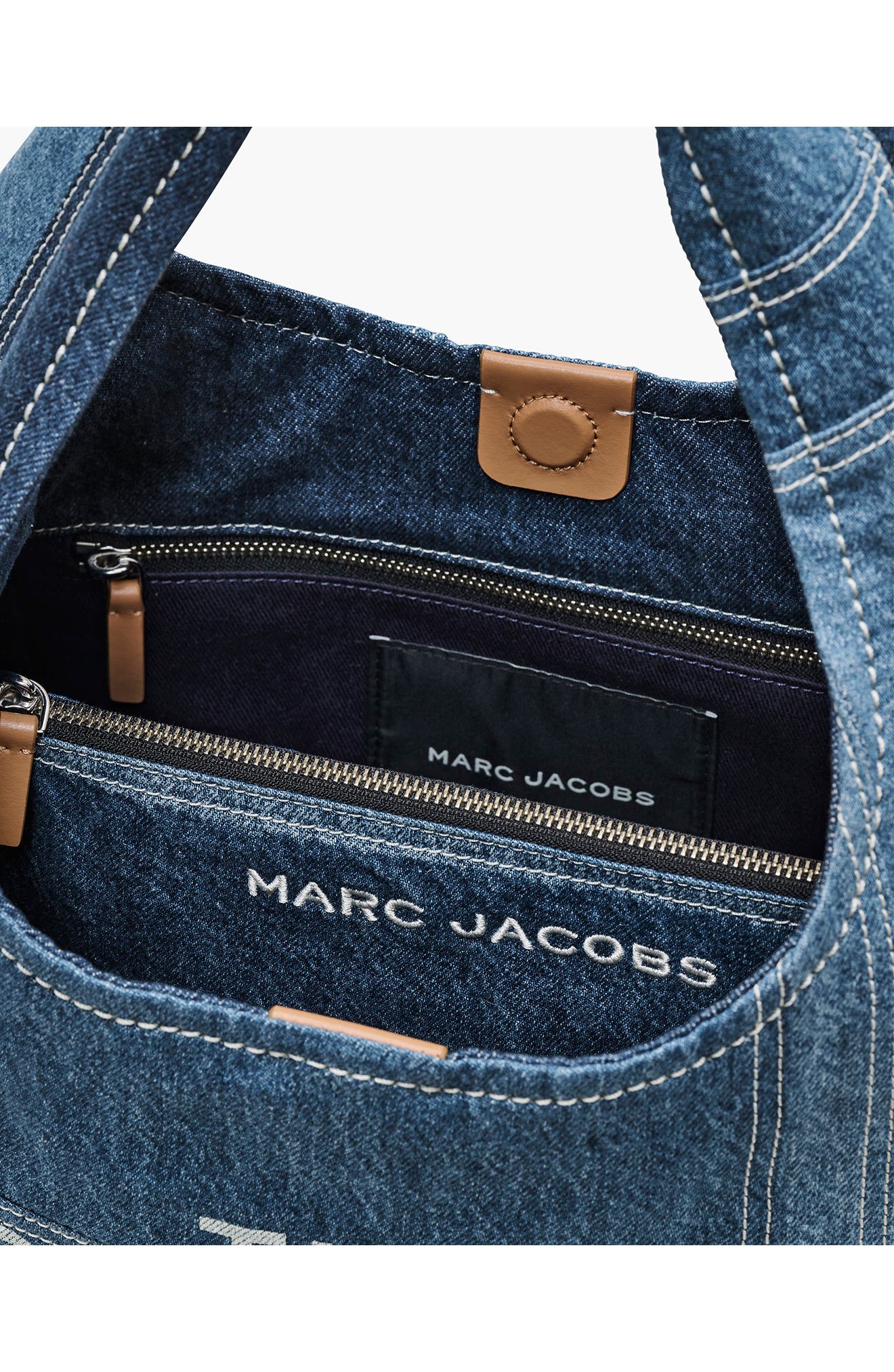 Marc Jacobs The Sack Denim Shoulder Bag, Alternate, color, Blue Denim