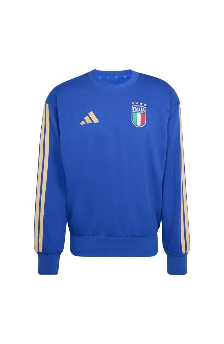 adidas Men's adidas Blue Italy National Team FIFA x World Cup Alphaskin Crewneck Sweatshirt, Alternate, color, Blue