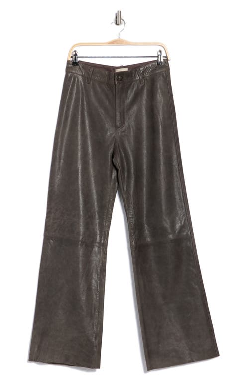 Dl1961 Desi High Waist Leather Straight Leg Pants In Black