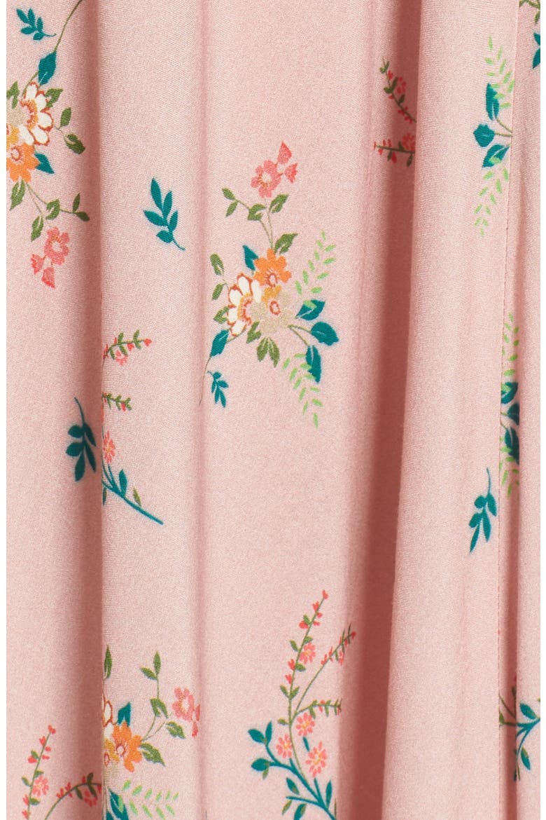Floral Print Midi Skirt, Alternate, color, SWEET PEA