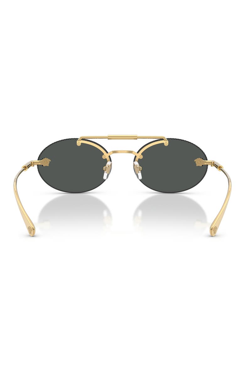 56mm Oval Sunglasses, Alternate, color, GOLD / DARK GREY