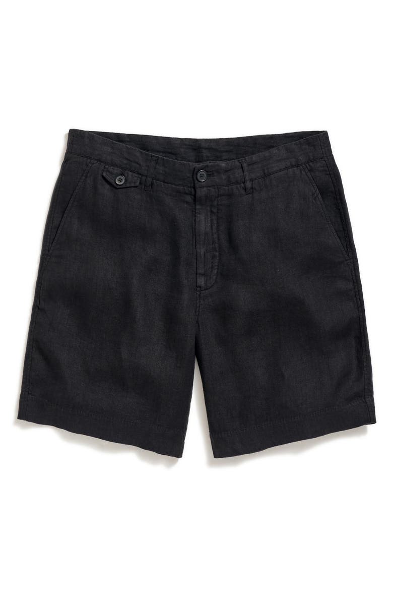 Billy Reid Moore Flat Front Linen Shorts, Main, color, 