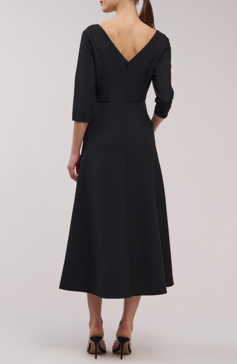 Kay Unger Greta Floral Embroidered Gown, Alternate, color, Carbon Multi