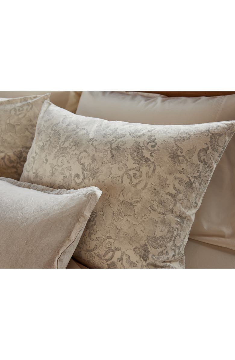 Coyuchi Solana Organic Cotton Pillow Sham, Alternate, color, Undyed W/ Grays Botanical