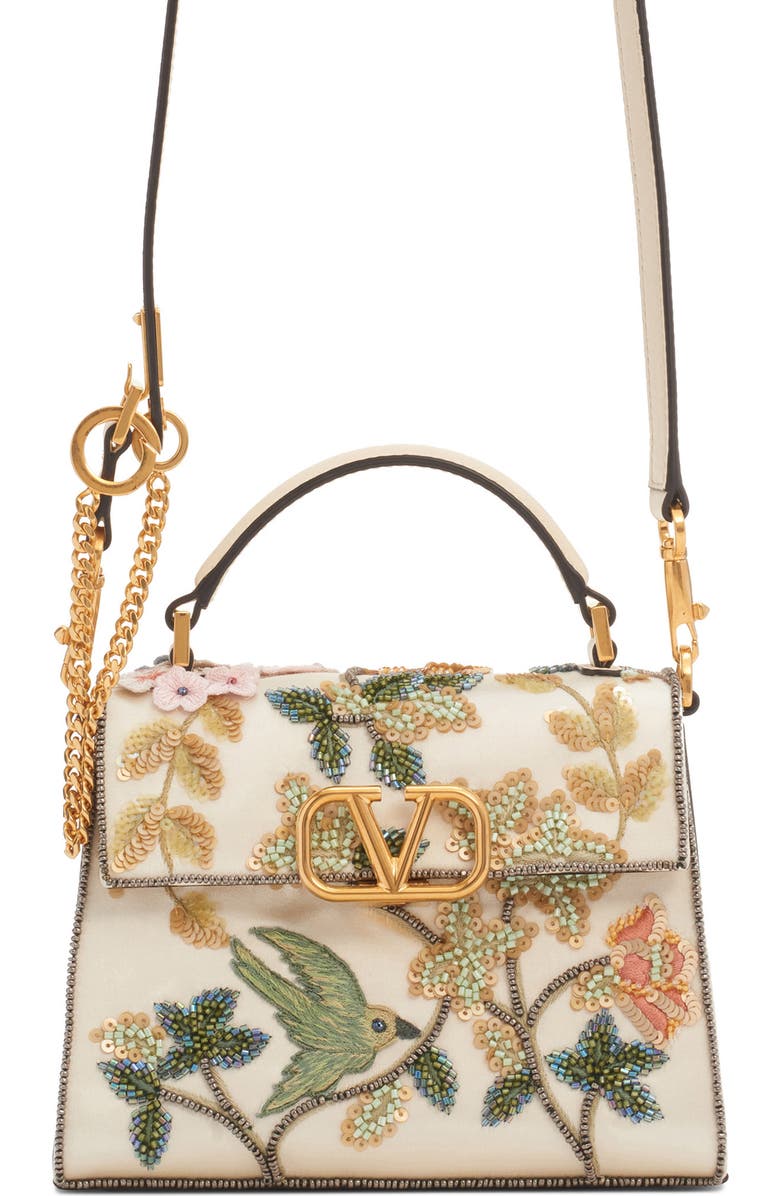 Valentino Garavani Mini VSling Embellished Top Handle Bag, Main, color,