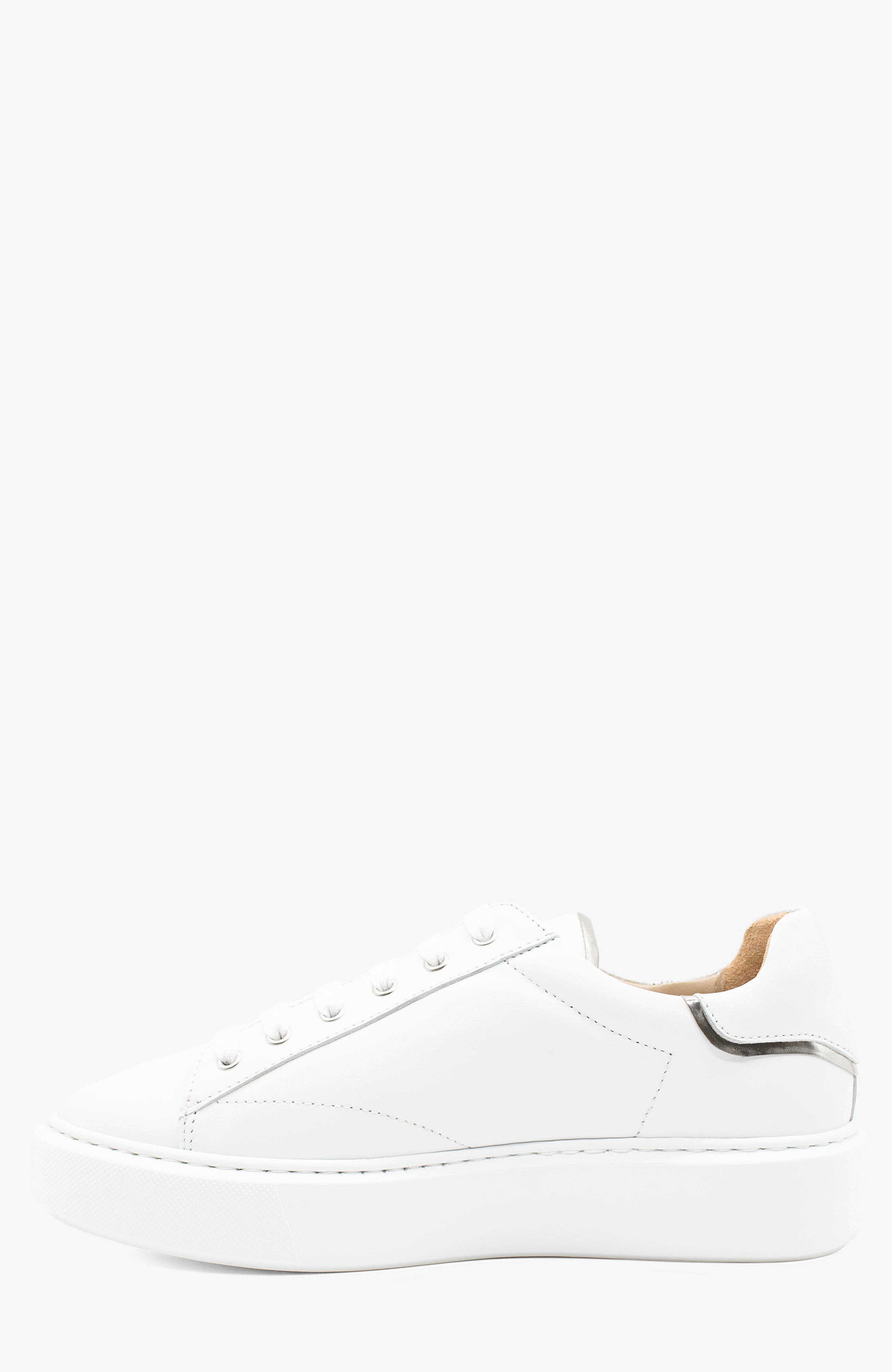 Spirit Leather Sneakers, Alternate, color, White / Silver