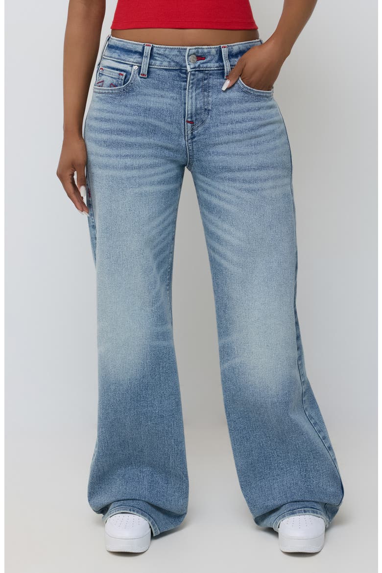 Bobbi Baggy Wide Leg Jeans, Main, color, LIGHT BUCKING WASH