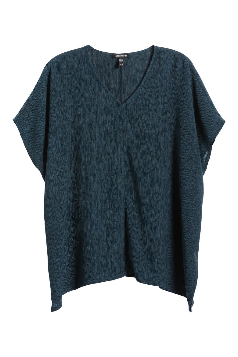 V-Neck Boxy Tunic Top, Alternate, color, BLUE SPRUCE