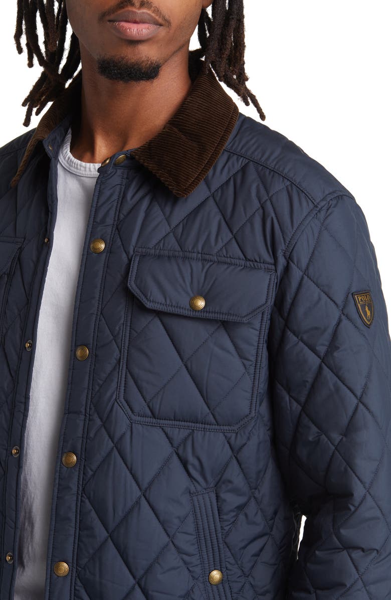 Polo Ralph Lauren Corduroy Collar Quilted Jacket, Alternate, color, 