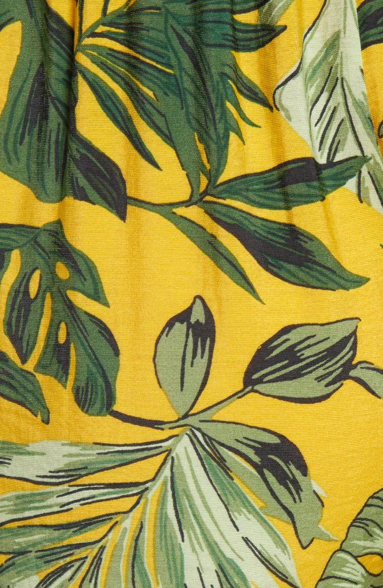 MOON RIVER Tropical Palm Print Wrap Jumpsuit, Alternate, color,