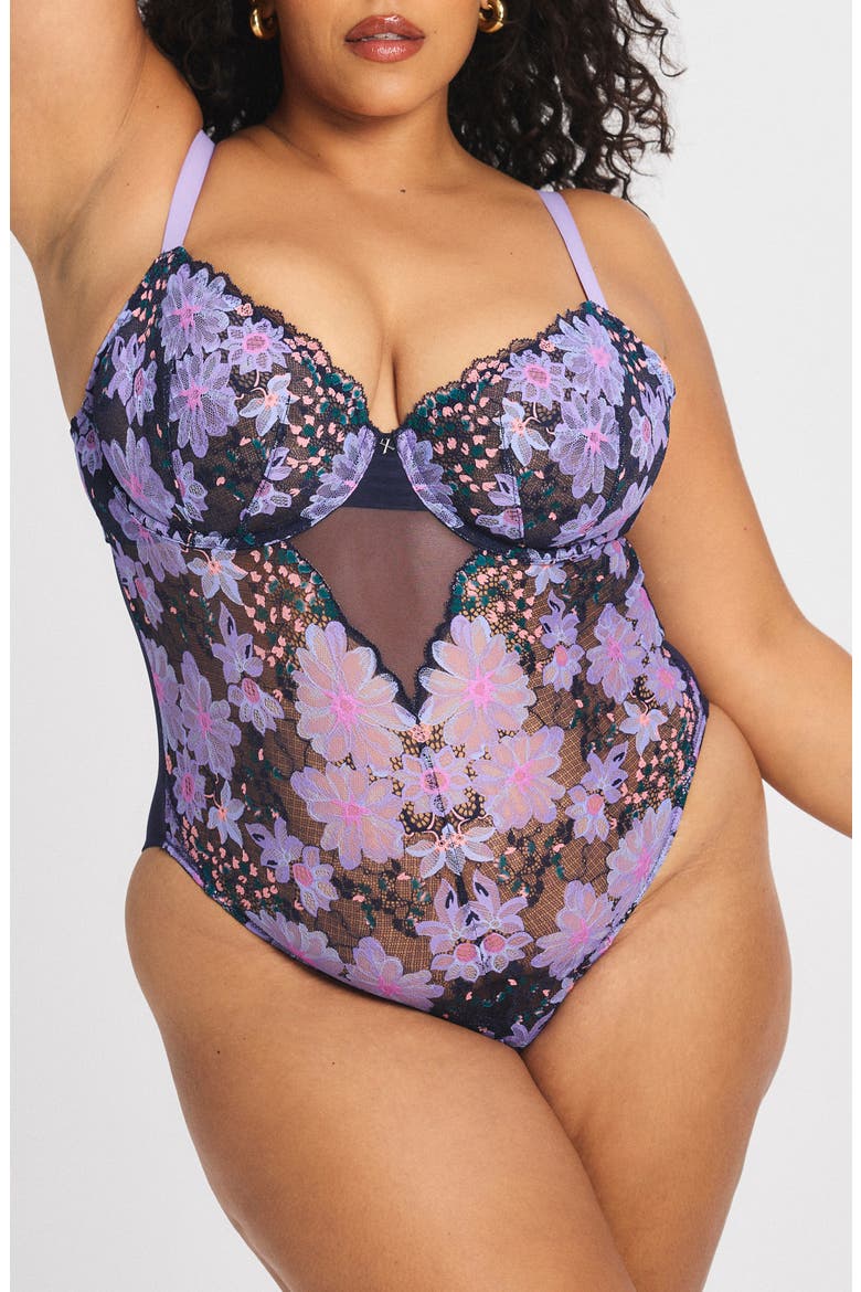 Fleur Fantasy Underwire Teddy, Alternate, color, DARK AND STORMY BLUE