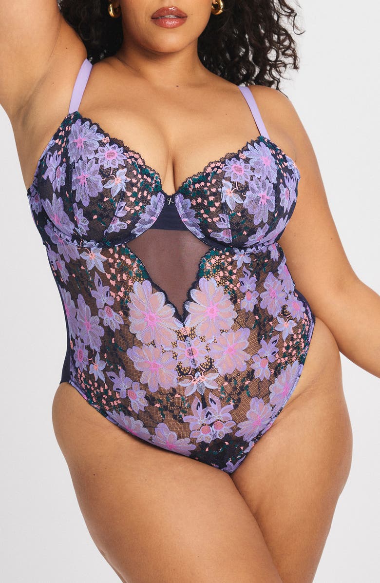 SAVAGE X FENTY Fleur Fantasy Underwire Teddy, Alternate, color, Dark And Stormy Blue