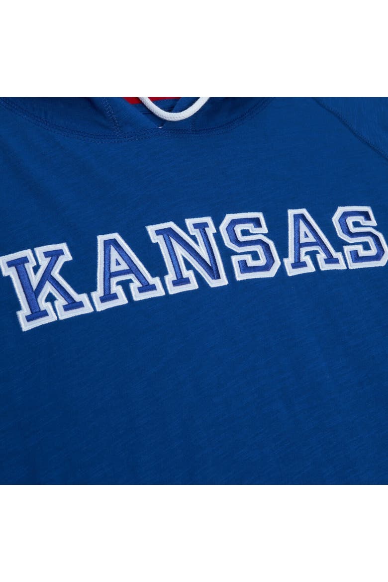 Men's Mitchell & Ness Royal Kansas Jayhawks Legendary Raglan Pullover Hoodie, Alternate, color, Royal