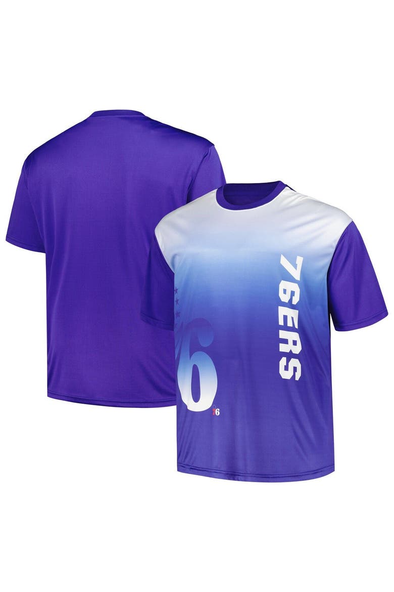 Men's Royal Philadelphia 76ers Big & Tall Sublimated T-Shirt, Main, color, Royal