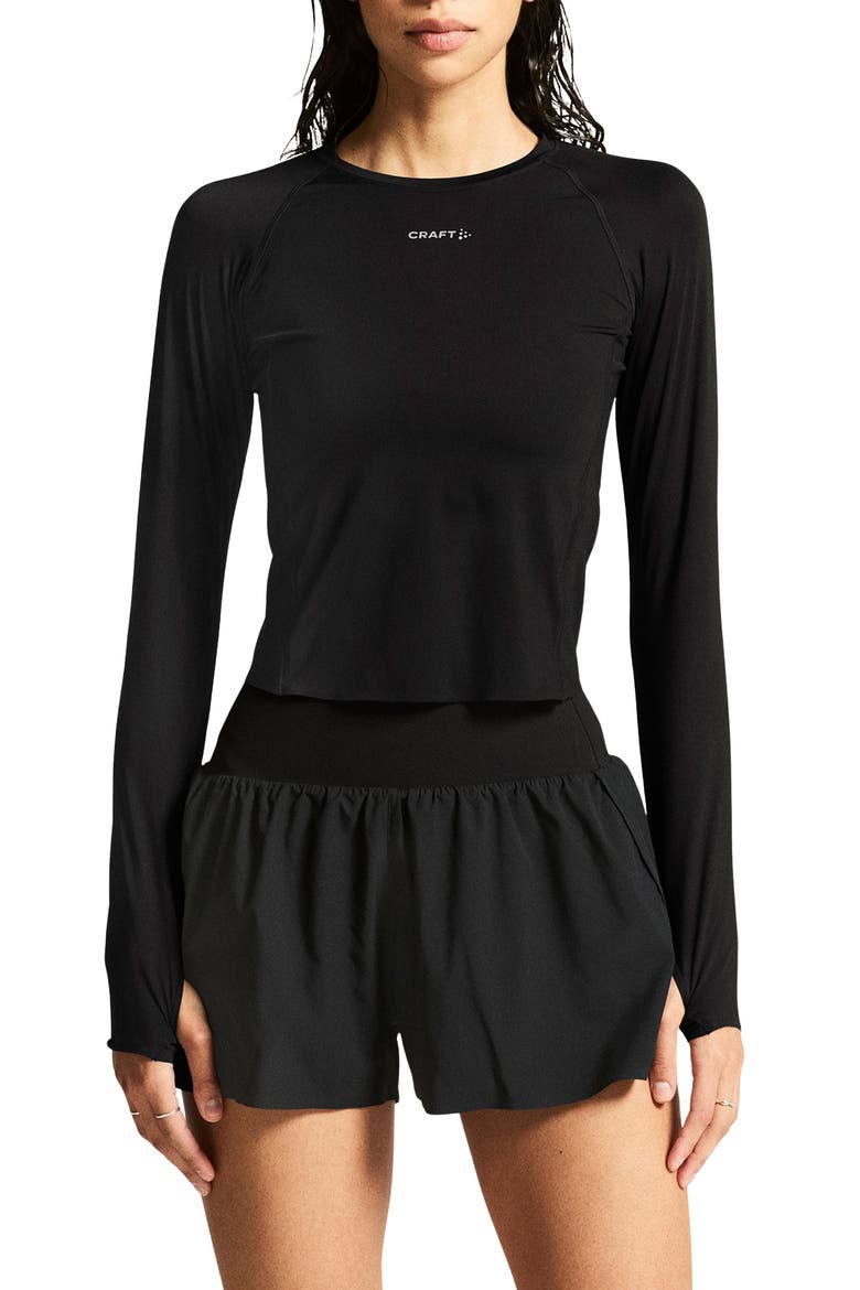 Hypervent Long Sleeve Top, Main, color, BLACK