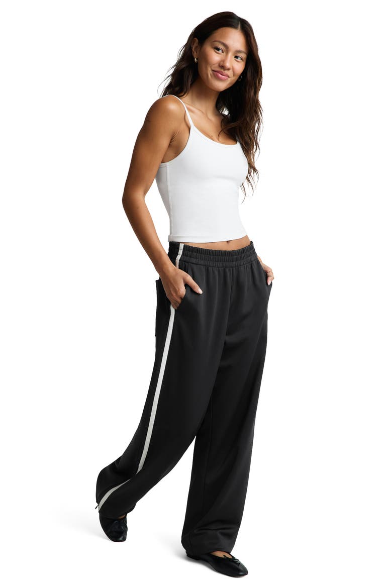 That Tracks Straight Leg Pants, Alternate, color, BLACK