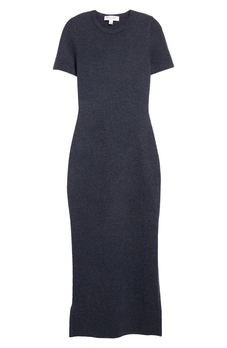 Michael Kors Collection Short Sleeve Stretch Cashmere Sweater Dress, Alternate, color, 